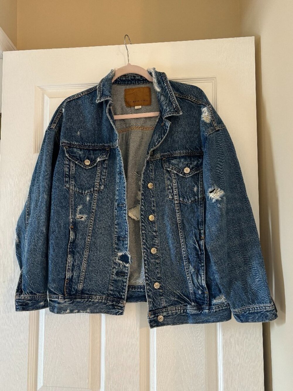 Aerie Denim Distressed Jacket